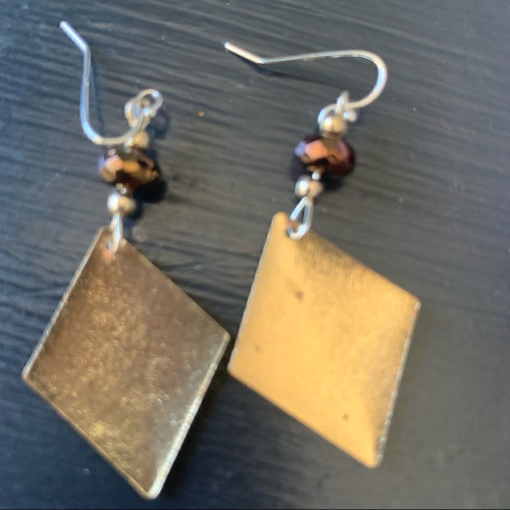 Handmade Metal Triangle earrings Size OS - Picture 4 of 4